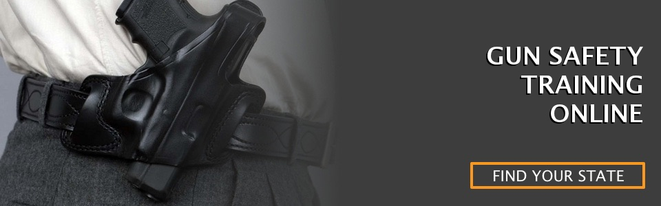 Man wearing a gun in a black leather holster get started for free banner